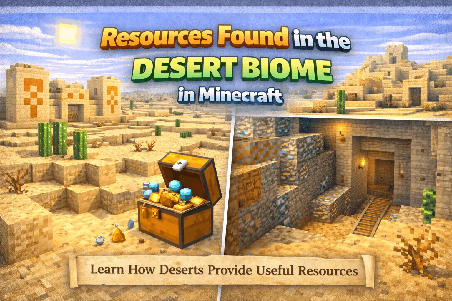 Resources Found in the Desert Biome in Minecraft